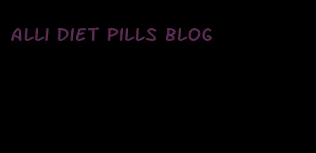 alli diet pills blog