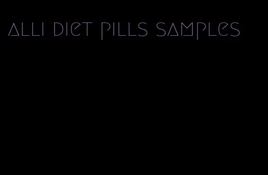 alli diet pills samples