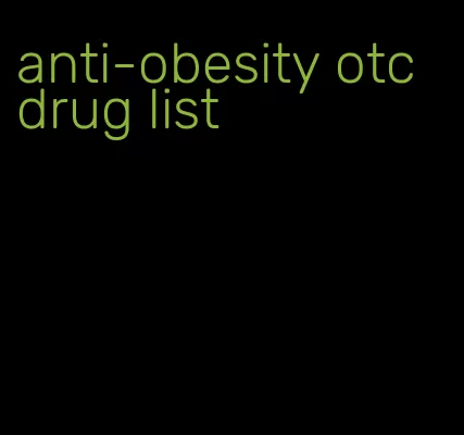 anti-obesity otc drug list