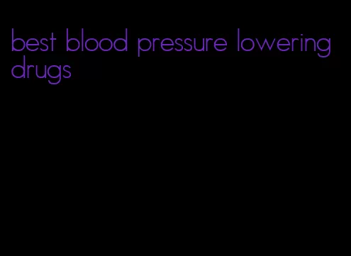 best blood pressure lowering drugs