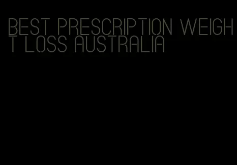 best prescription weight loss australia