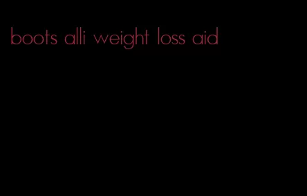boots alli weight loss aid