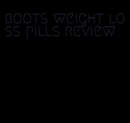 boots weight loss pills review