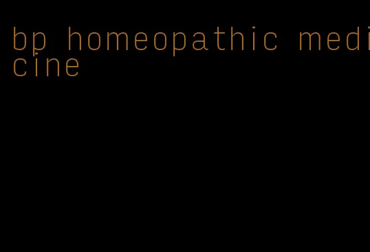 bp homeopathic medicine