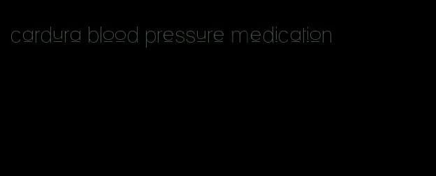 cardura blood pressure medication