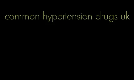 common hypertension drugs uk