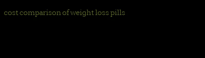 cost comparison of weight loss pills