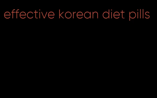 effective korean diet pills