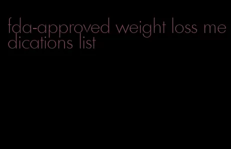 fda-approved weight loss medications list