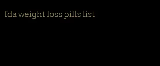 fda weight loss pills list