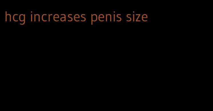hcg increases penis size