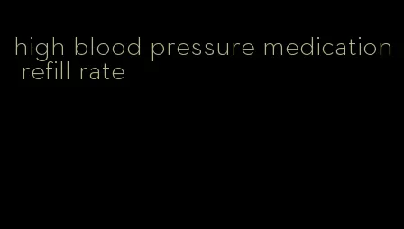 high blood pressure medication refill rate
