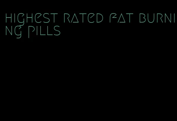 highest rated fat burning pills