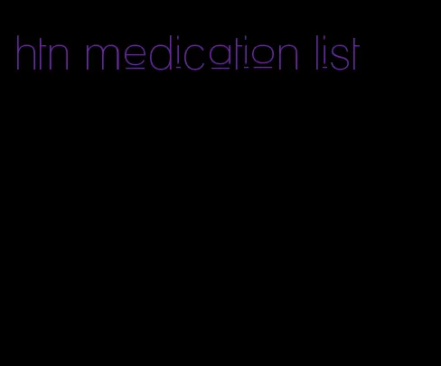 htn medication list