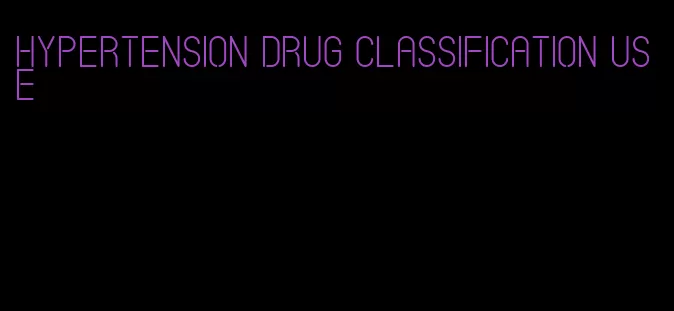 hypertension drug classification use