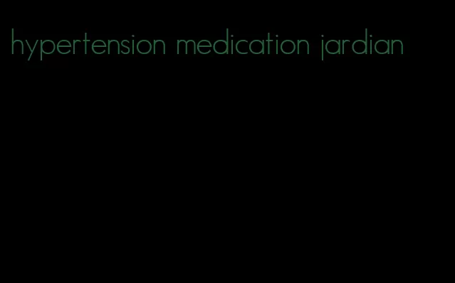 hypertension medication jardian