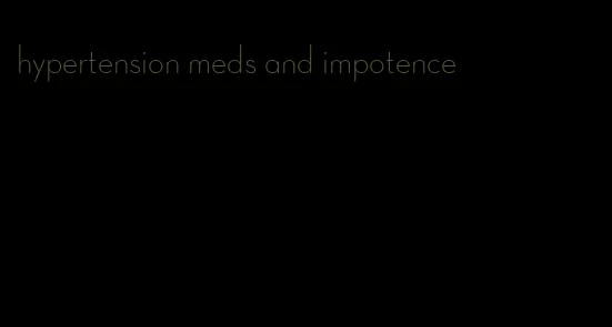 hypertension meds and impotence
