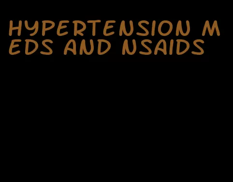 hypertension meds and nsaids