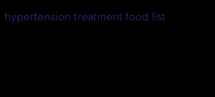 hypertension treatment food list