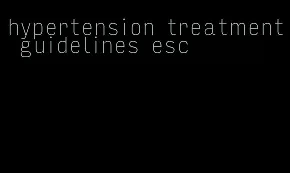 hypertension treatment guidelines esc