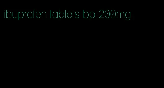 ibuprofen tablets bp 200mg