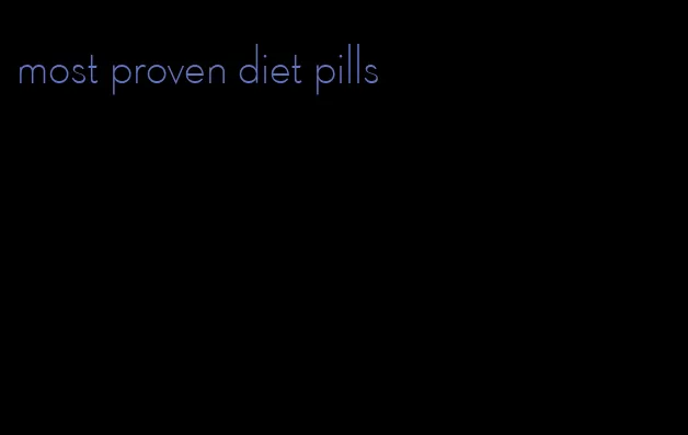 most proven diet pills