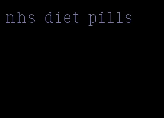 nhs diet pills