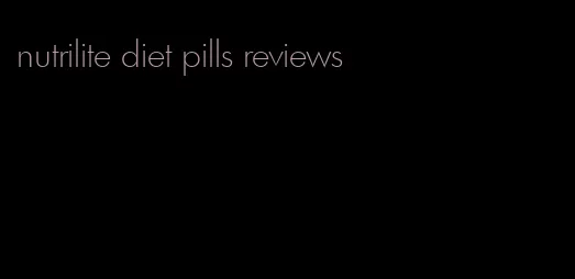 nutrilite diet pills reviews