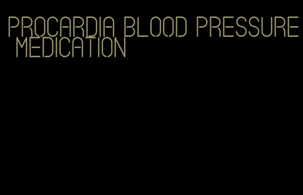 procardia blood pressure medication
