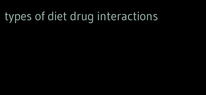 types of diet drug interactions