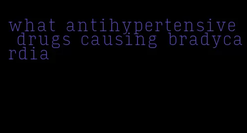 what antihypertensive drugs causing bradycardia