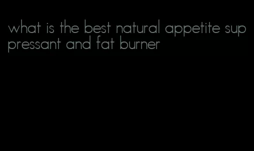 what is the best natural appetite suppressant and fat burner